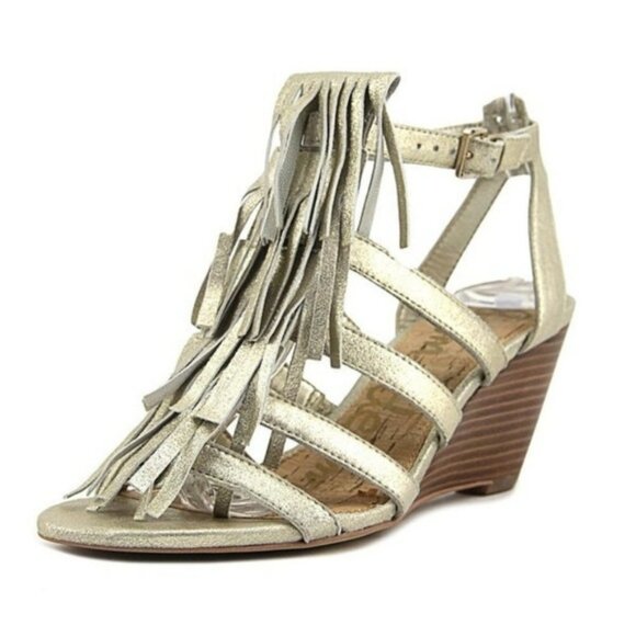 NWT Sam Edelman Gold Sandra Sandals - Picture 1 of 1